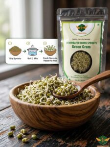 dehydrated moog sprouts green gram